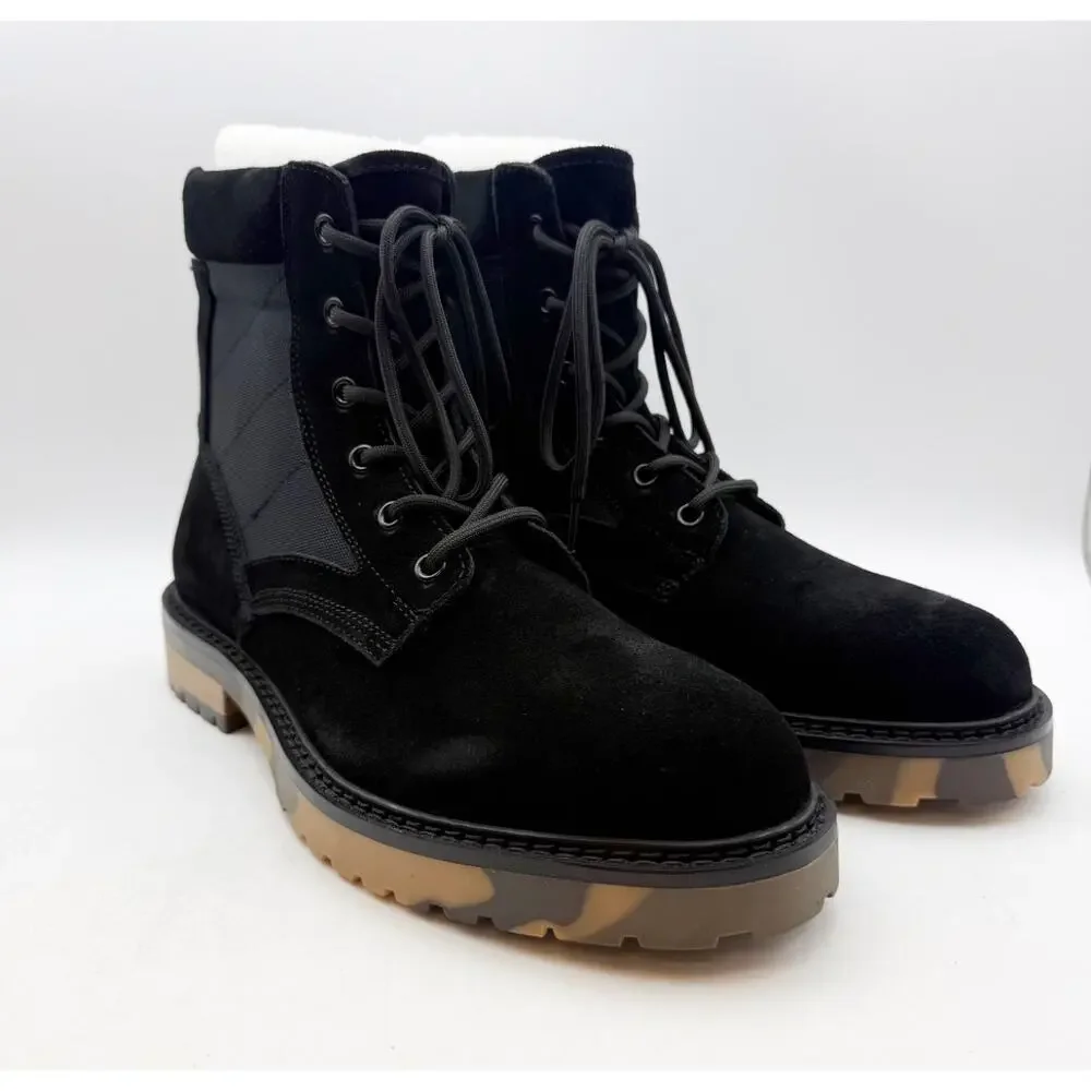 Saint Morta Mens Legion Ankle Combat Boots Size 8 EU 42 Black Suede NIB